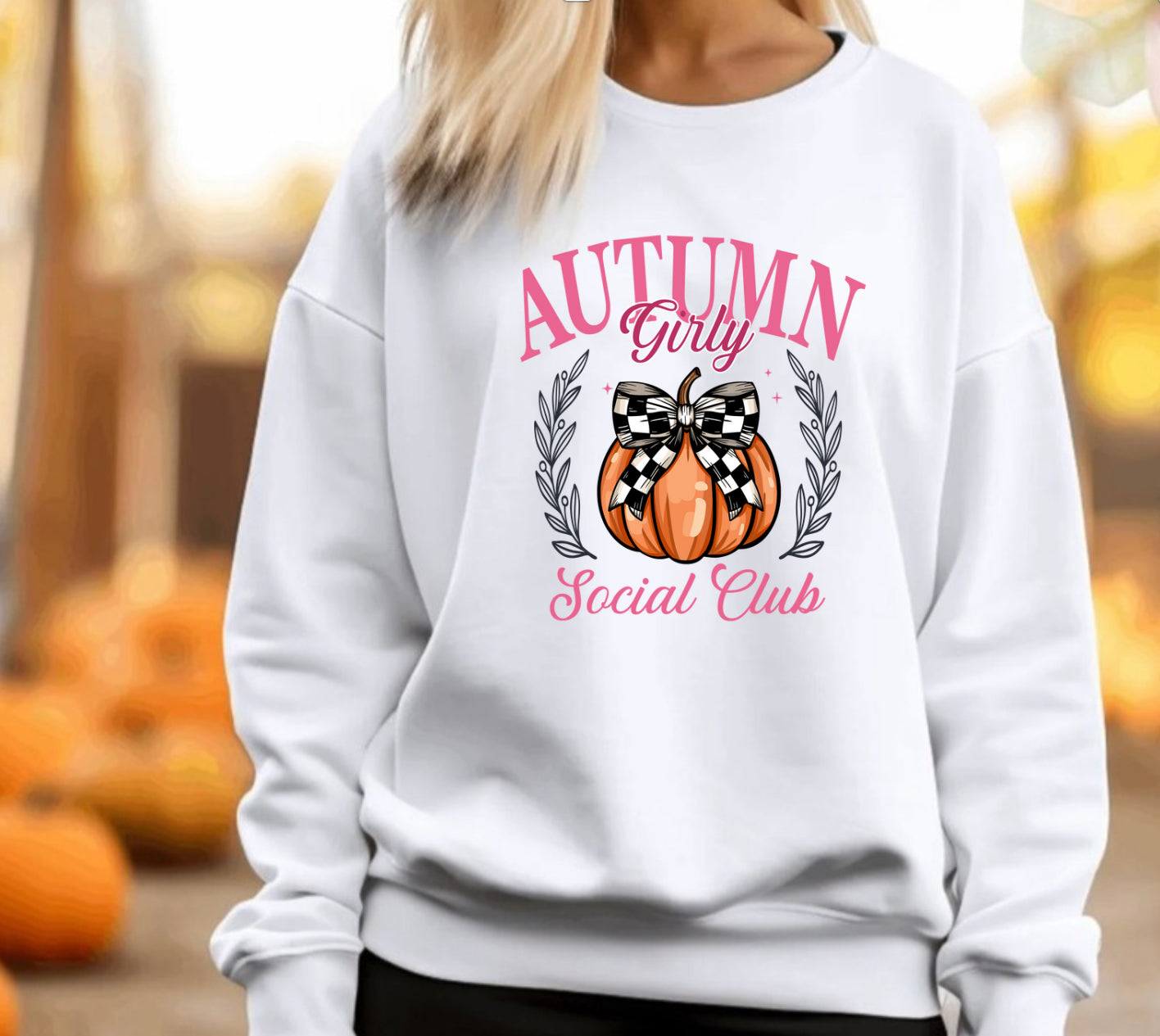 Autumn girl fall sweatshirt