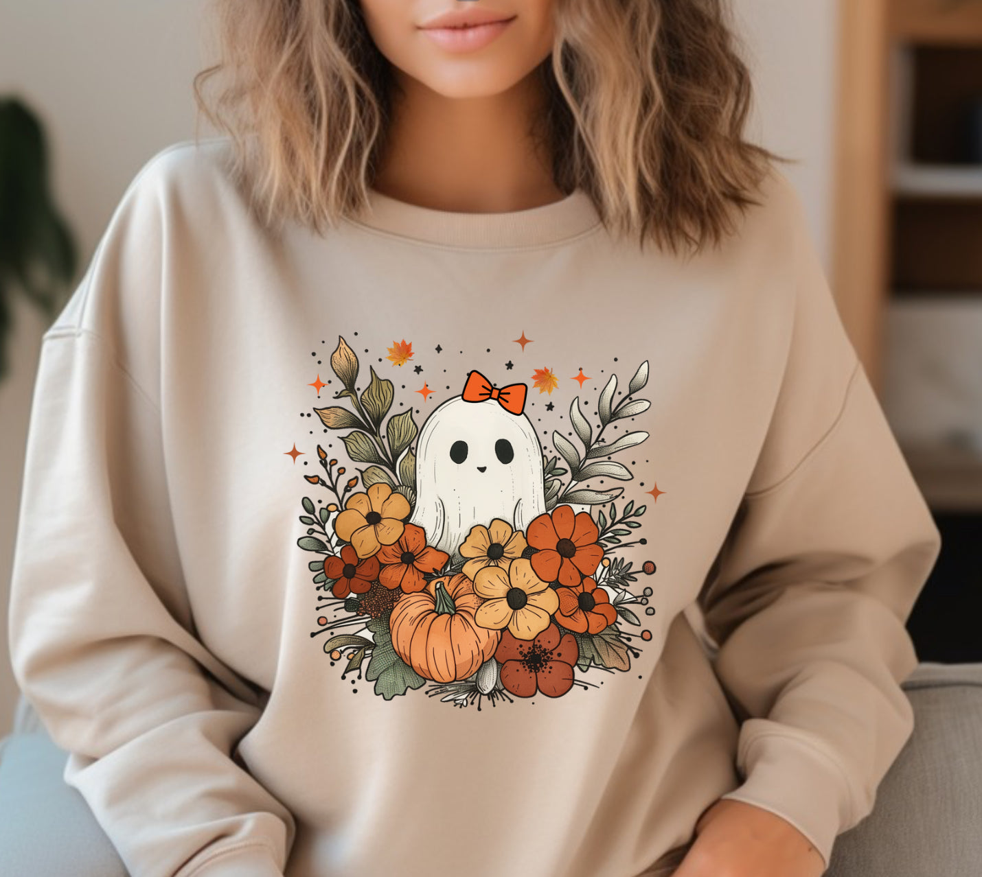 Cute fall Ghost sweatshirt