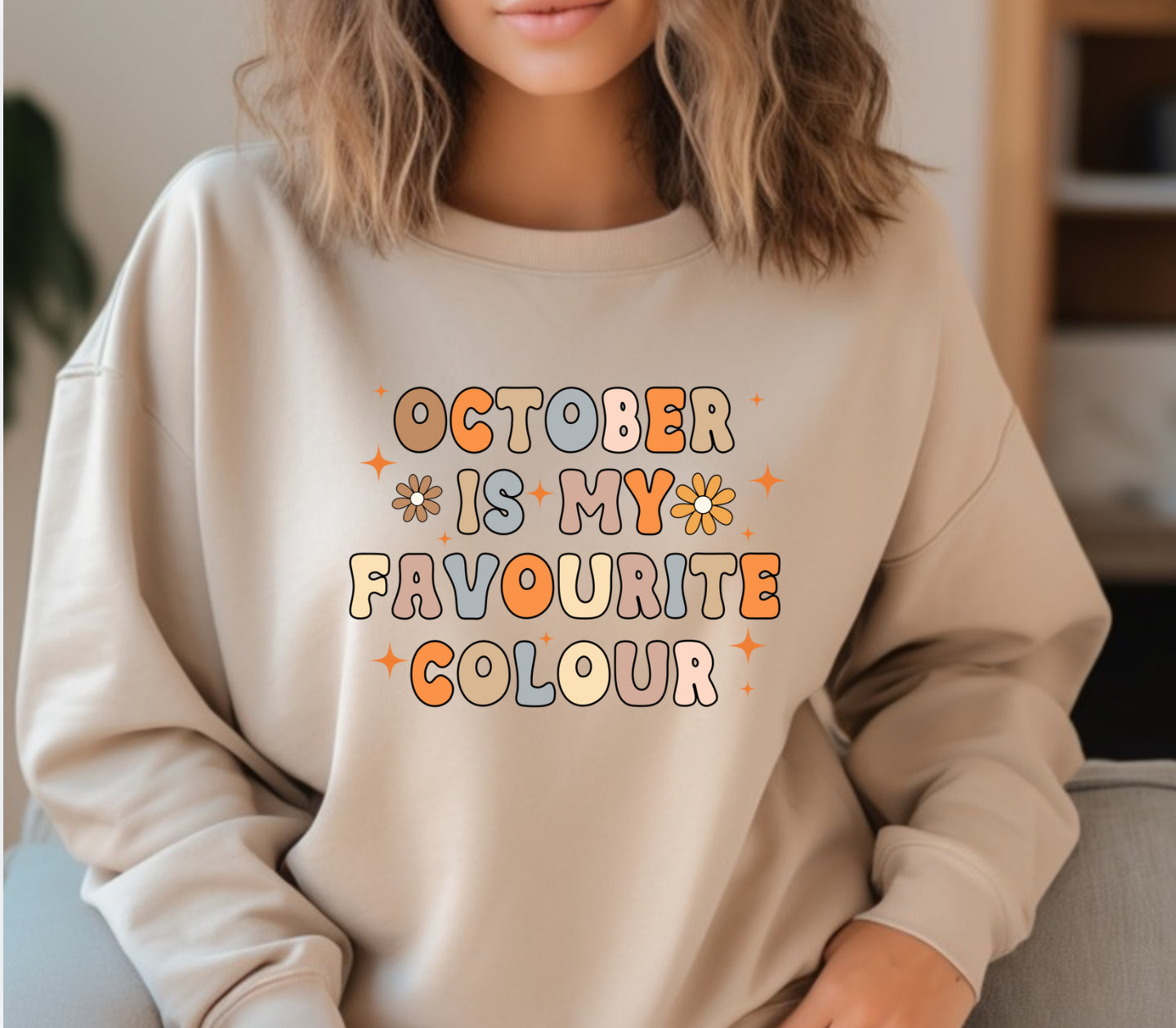 October my favorite color fall sweatshirt