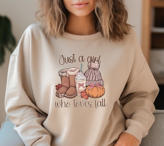 Just a girl who loves fall sweatshirt