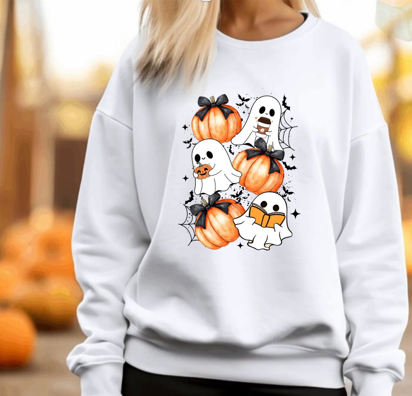 Cute 3 ghost Halloween sweatshirts