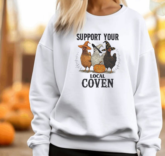 Local chicken coven Halloween sweatshirt