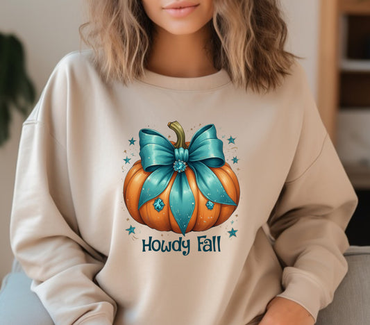 Howdy fall cute pumpkin sweatshirt