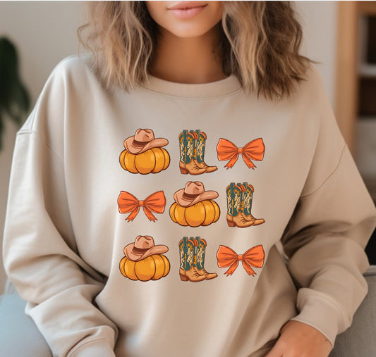 Cowgirl coquette fall sweatshirt