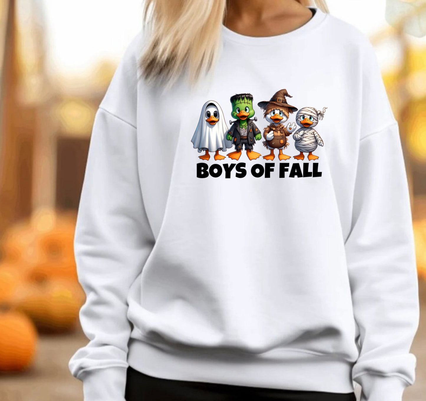 Boys of fall Halloween ducks sweatshirt