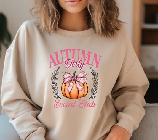 Pink Autumn girl fall sweatshirt