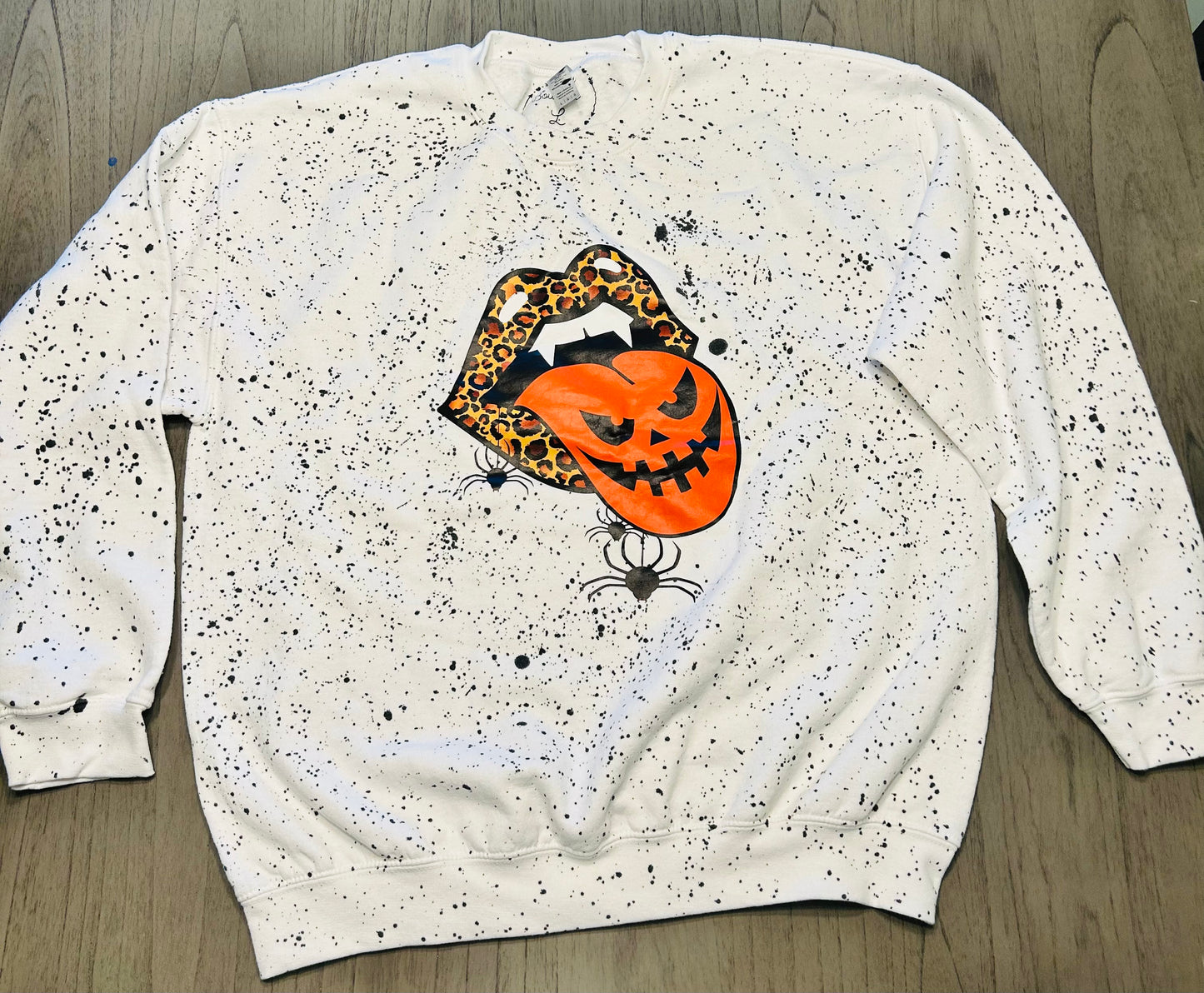 Leopard Pumpkin Tongue Sweatshirt