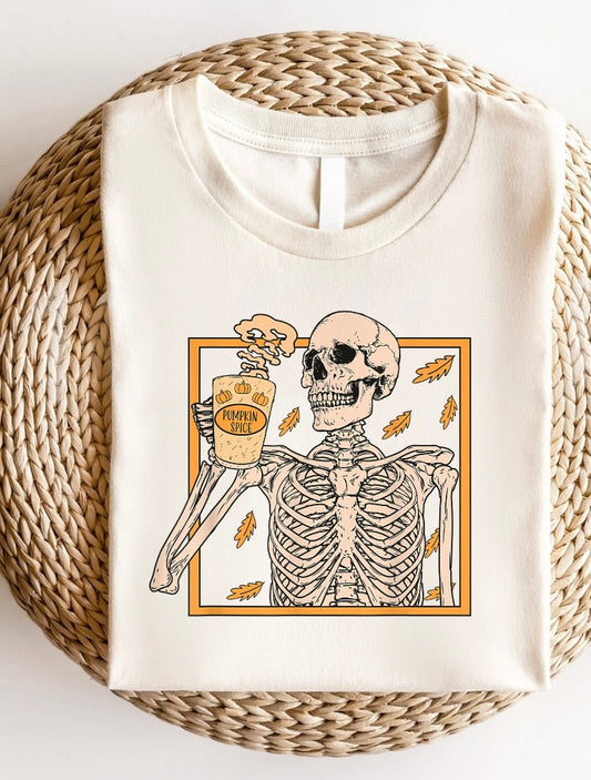 Pumpkin Spice Skeleton T-shirt