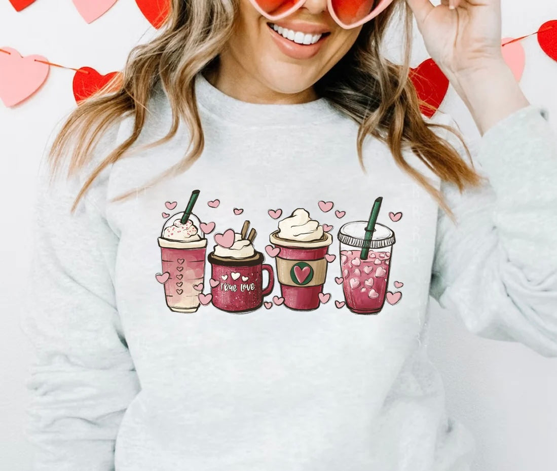 Hearts Coffee Collection sweatshirt