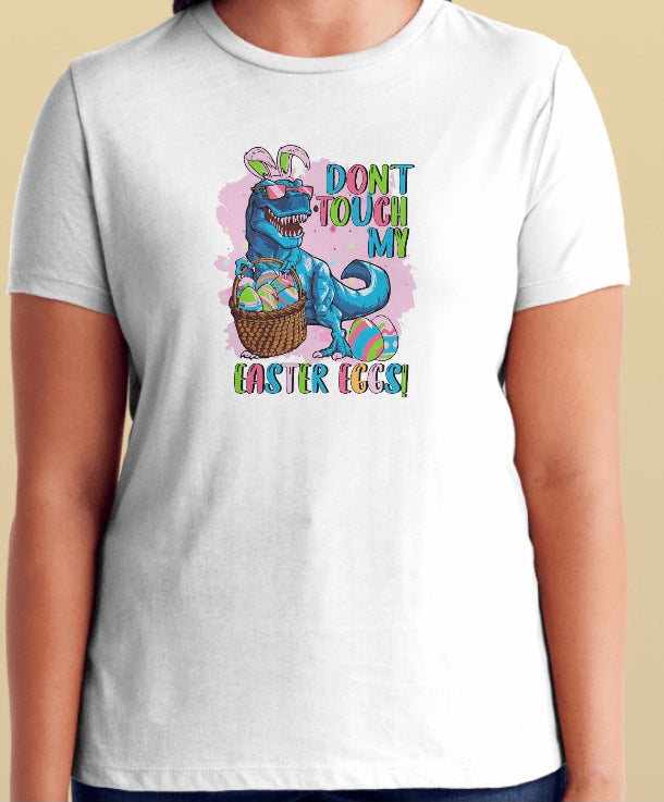 Kids blue Dino Easter T-shirt