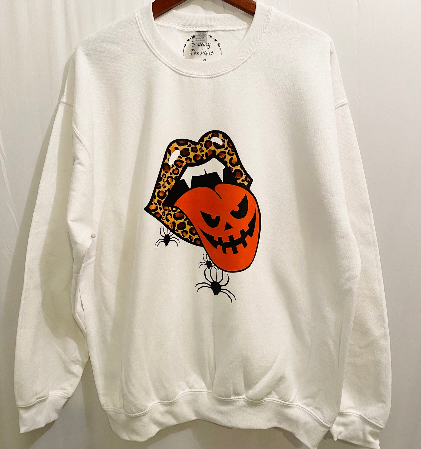 Leopard Pumpkin Tongue Sweatshirt