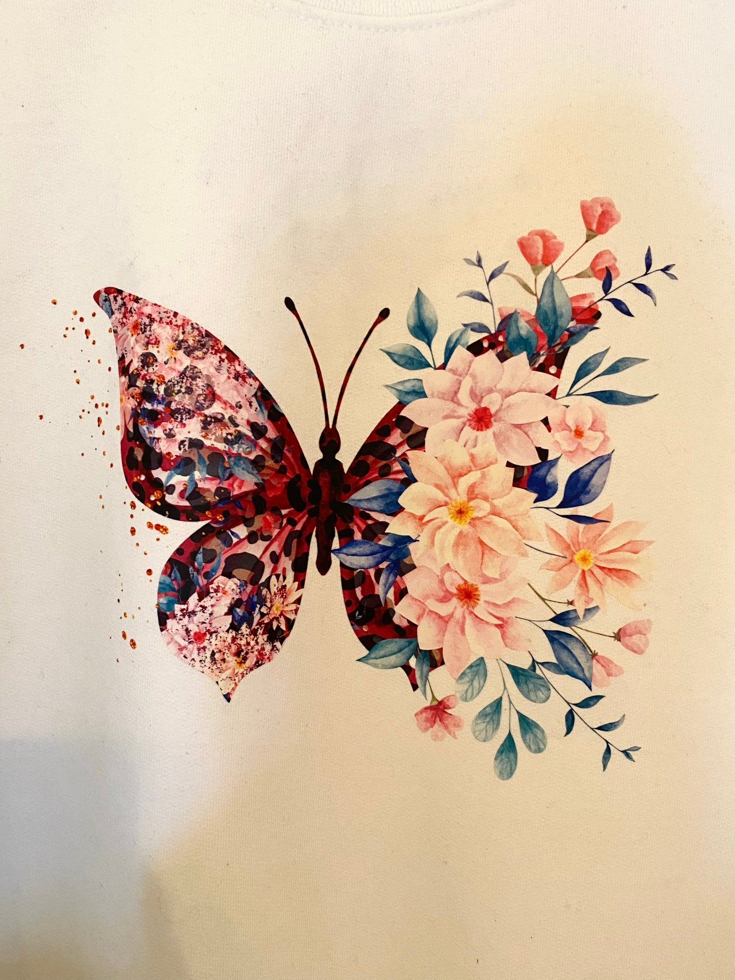 Pink butterfly sweatshirt